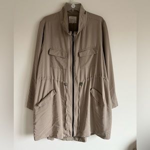 Torrid. Tan Lightweight Utility Zip Jacket. Torrid size 2.